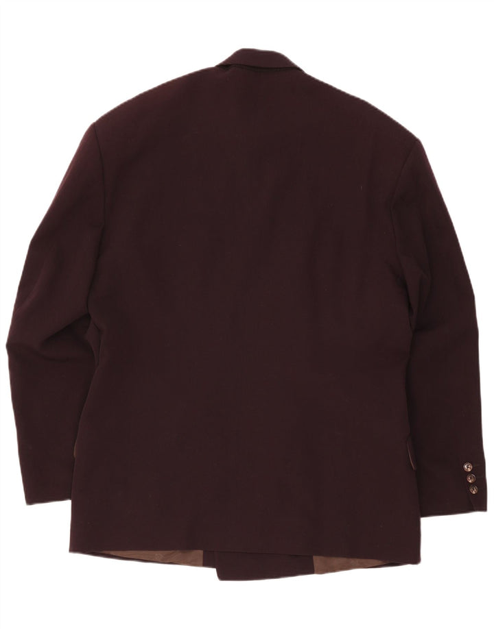 Vintage herre dobbeltradet blazerjakke UK 38 Medium Burgundy