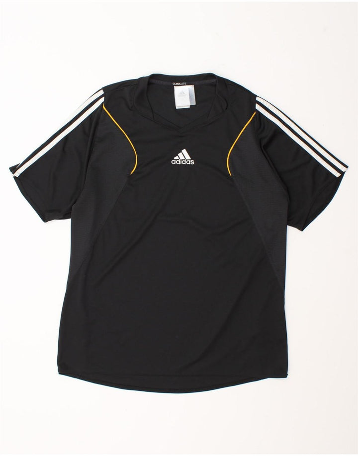 Adidas Herre T-Shirt Top Stor Sort Polyester