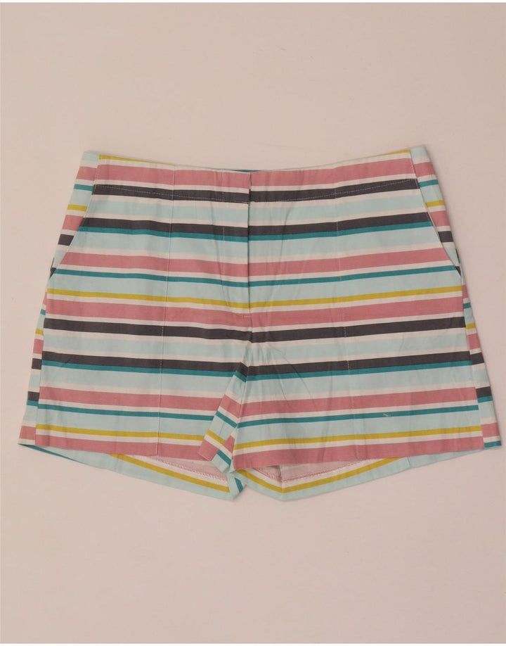 OASIS Chino Shorts til kvinder UK 12 Medium W32 Flerfarvet stribet bomuld