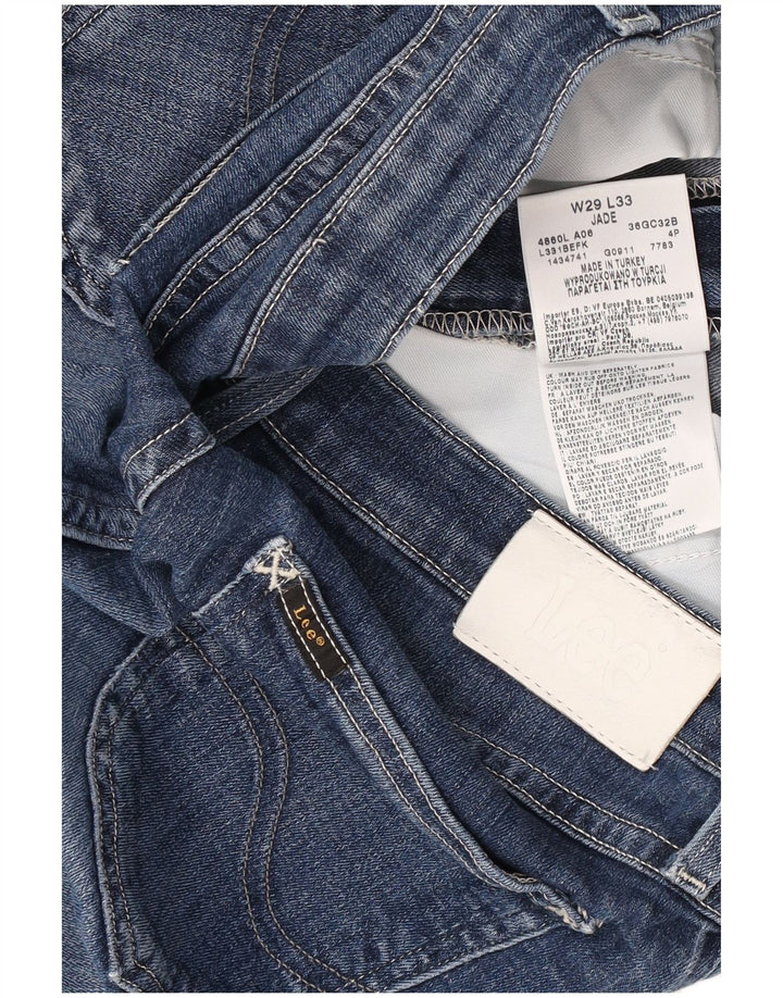 Lee Dame Jade Distressed Straight Jeans W29 L28 Blå Bomuld