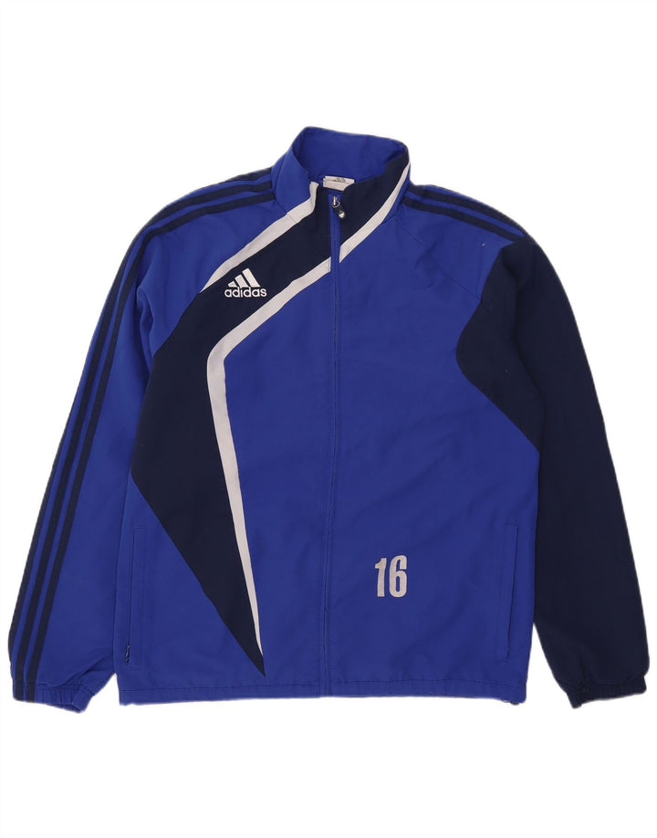 Adidas Herre grafisk træningsdragt Topjakke UK 38/40 Medium Blue Colourblock