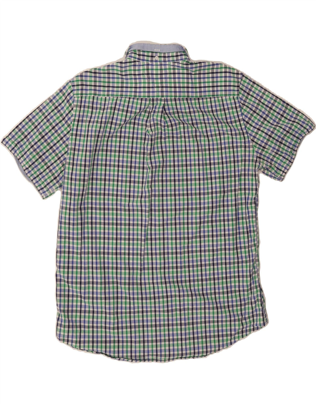 TOMMY HILFIGER Mens Short Sleeve Shirt Large Multicoloured Check Cotton Vintage Tommy Hilfiger and Second-Hand Tommy Hilfiger from Messina Hembry 