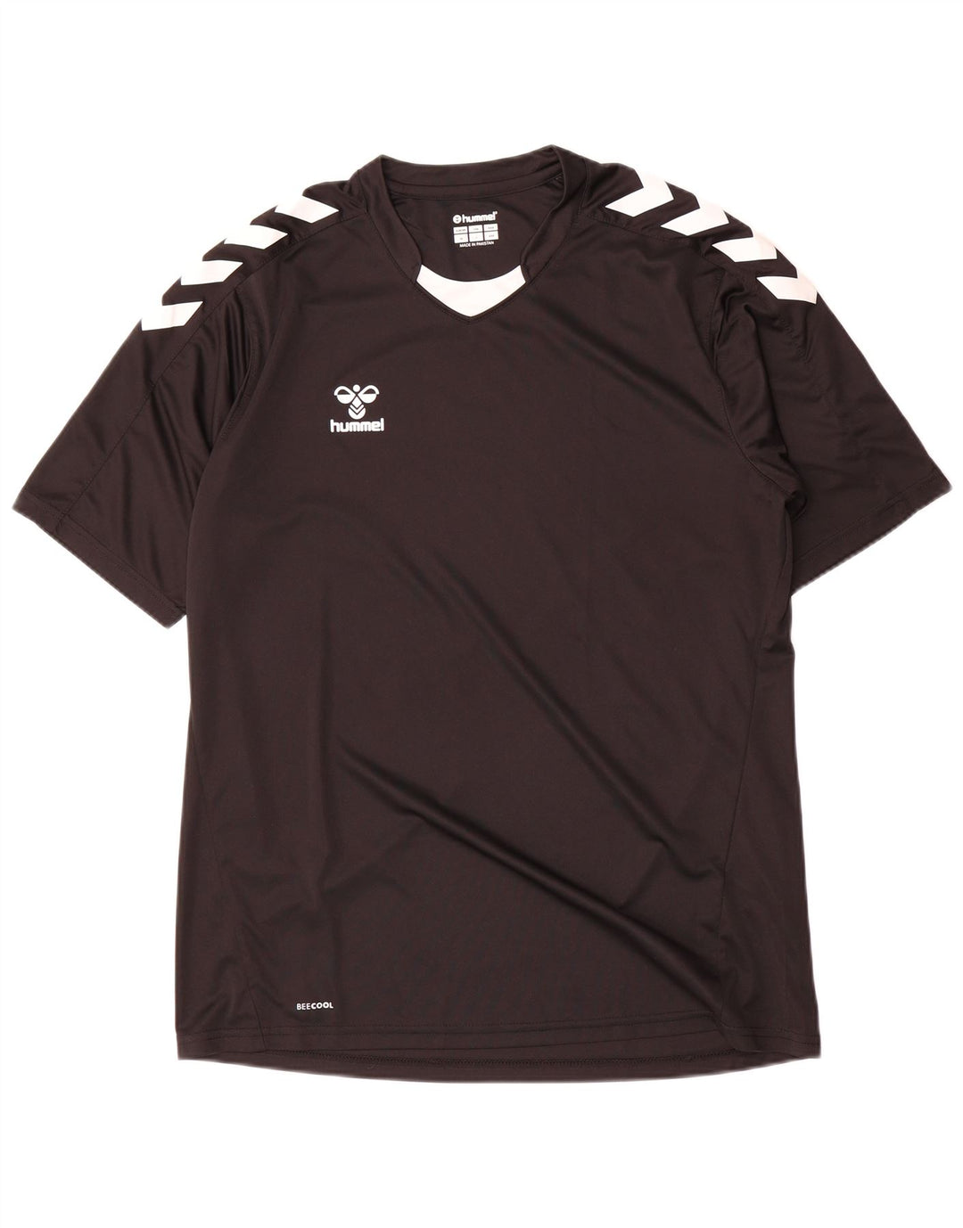 Hummel Herre Grafisk T-Shirt Top Stor Sort Colourblock Polyester