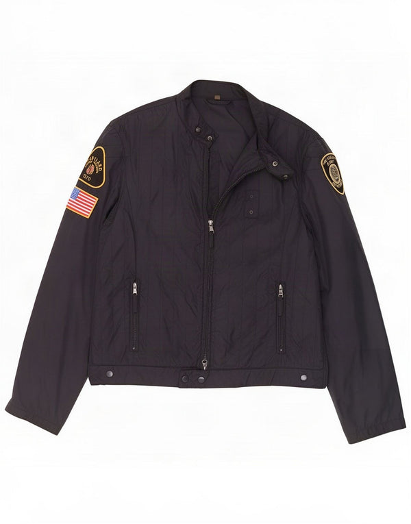 Xagon Herre Bomber Jacket UK 40 Large Navy Blue Polyamid
