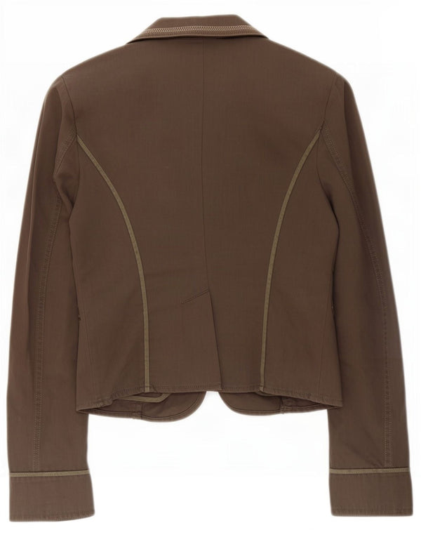 Max & Co. Dame 3-knaps blazerjakke UK 8 Small Khaki Bomuld