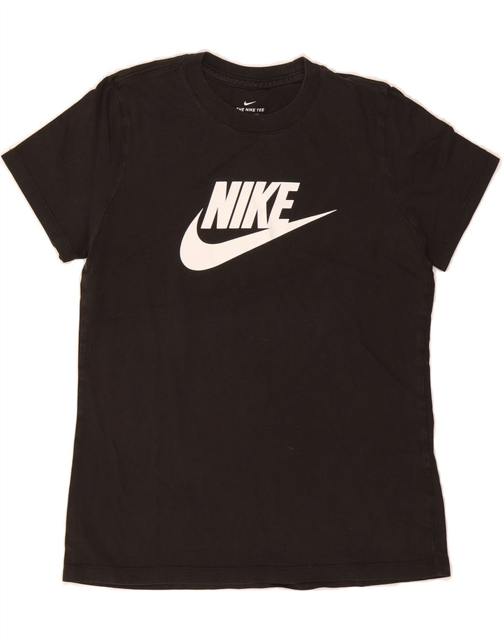 NIKE Womens Graphic T-Shirt Top UK 12 Medium Black Cotton Vintage Nike and Second-Hand Nike from Messina Hembry 