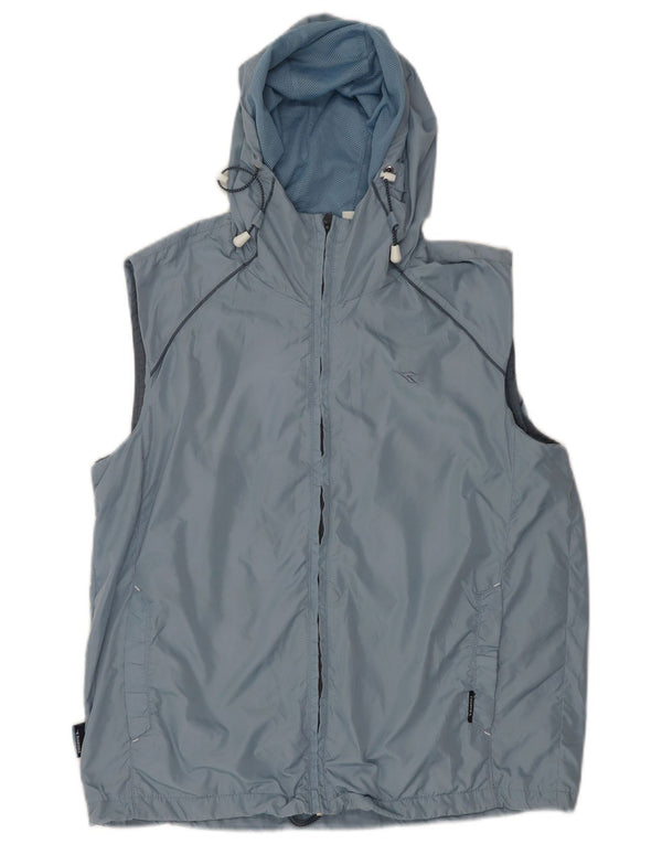 Diadora Dame Oversized hættetræningsdragt Topjakke UK 10 Small Blue