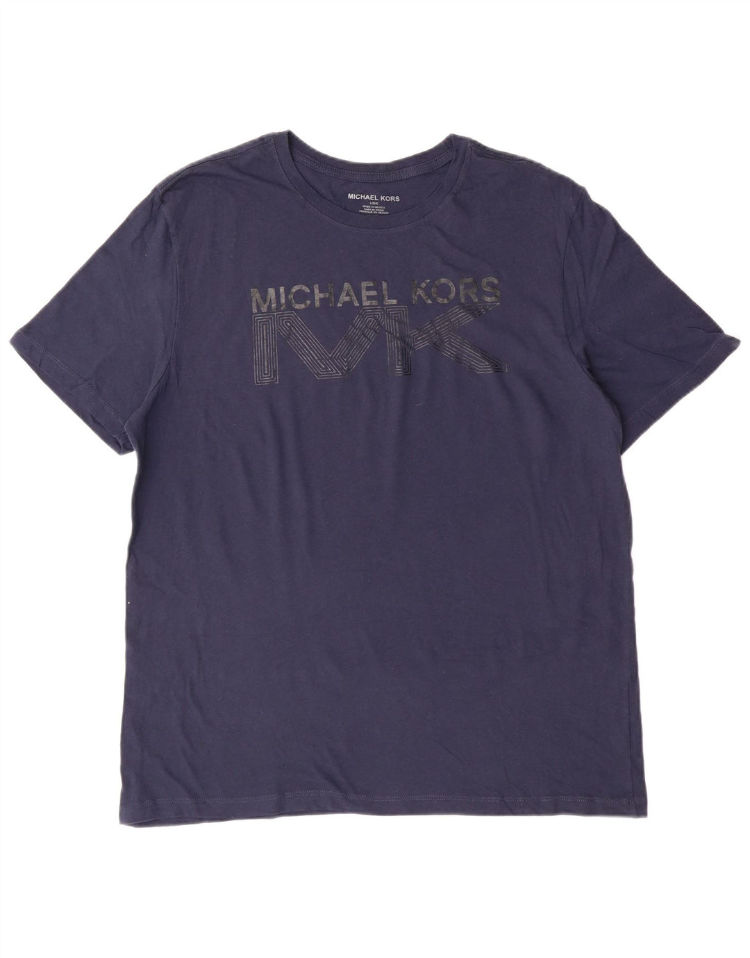 Michael Kors Herre grafisk grafisk T-shirt Top Stor marineblå bomuld