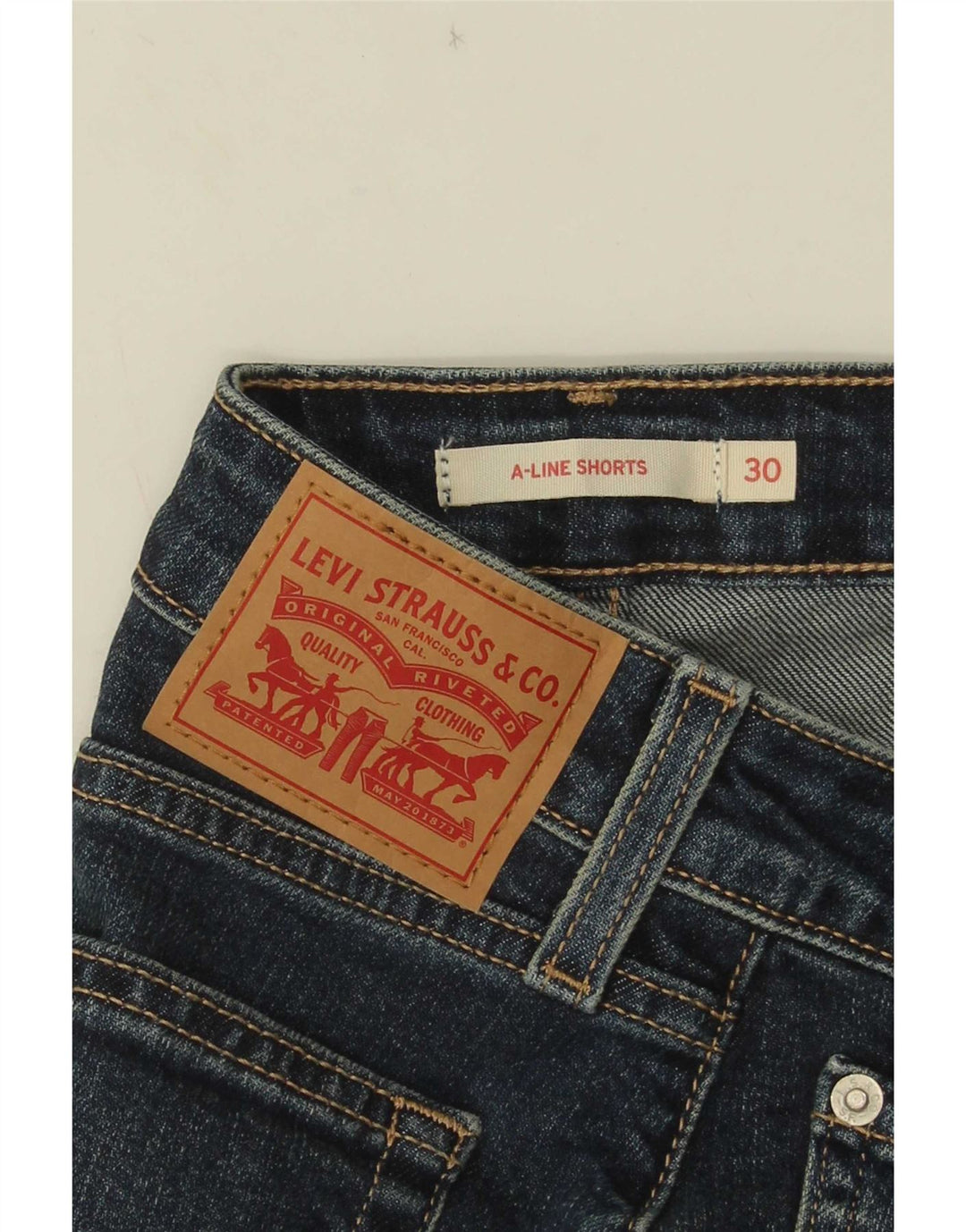 Levi's denimshorts til kvinder W30 mellemblå bomuld