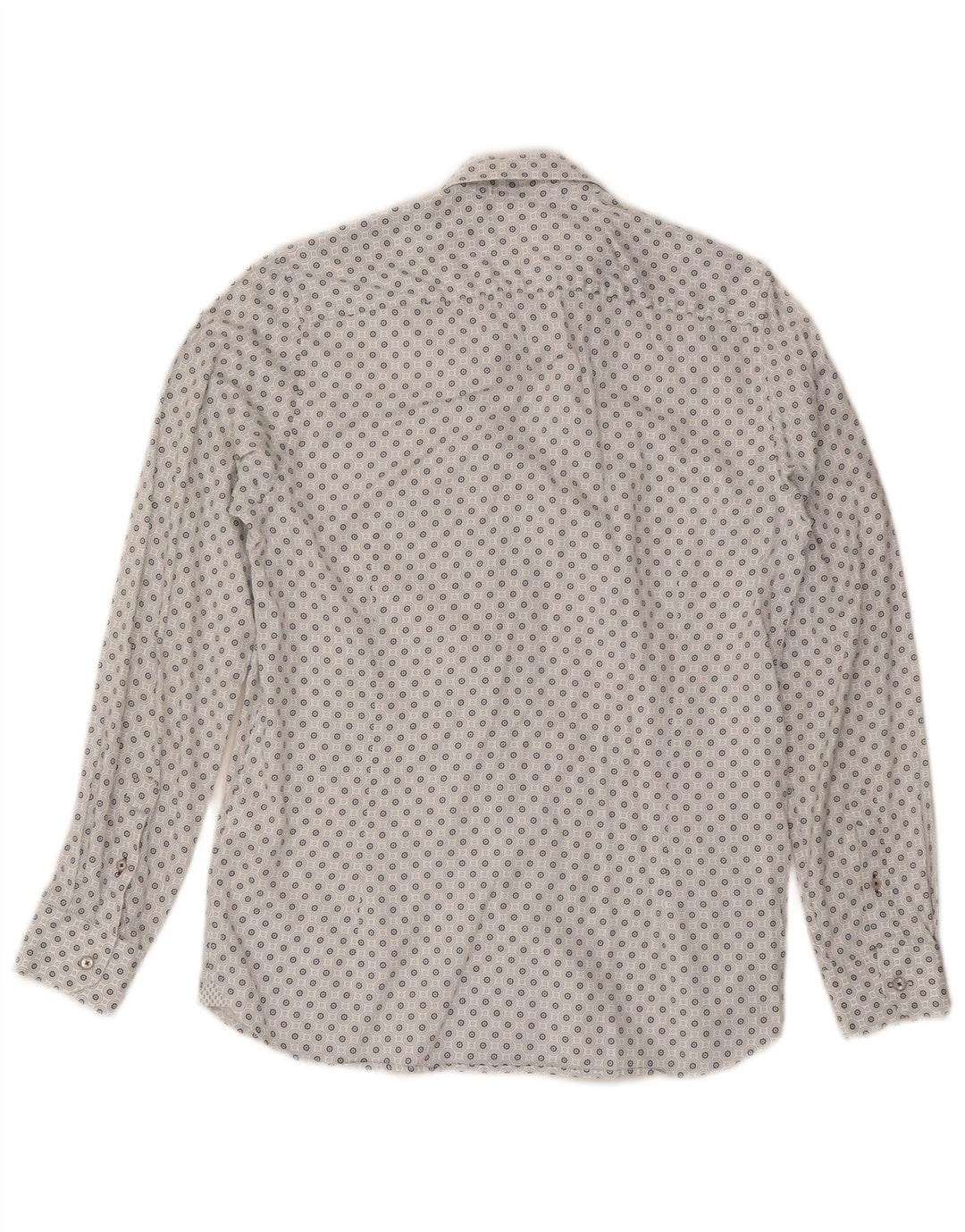 Ted Baker herreskjorte str. 3 Medium hvid geometrisk bomuld