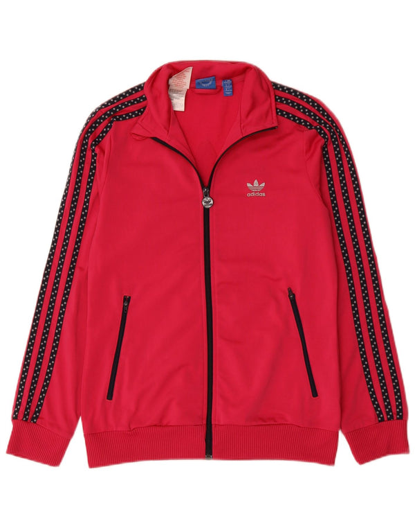 Adidas piger grafisk træningsdragt topjakke 14-15 år Pink Polyester