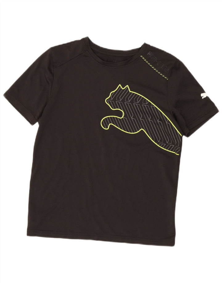 Puma Grafisk T-Shirt Top UK 12 Medium Sort