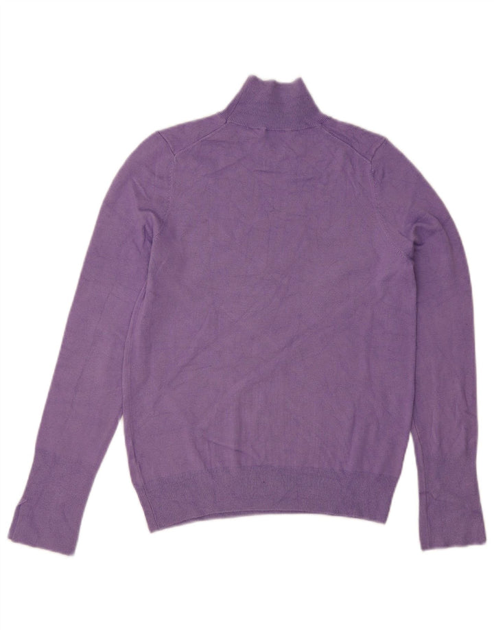 Zara Dame Turtle Neck Jumper Sweater UK 10 Small Purple