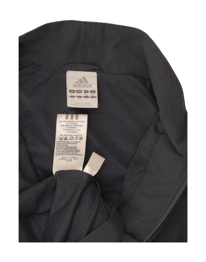 Adidas Dame Ærmeløs træningsdragt Topjakke UK 12 Medium Grey Polyester