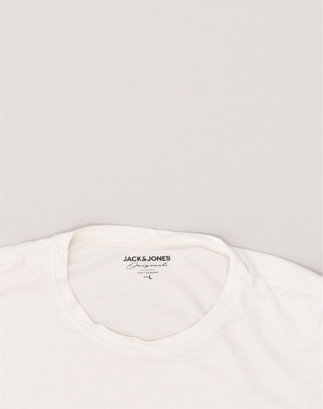 JACK & JONES Mens T-Shirt Top Large White Cotton | Vintage Jack & Jones | Thrift | Second-Hand Jack & Jones | Used Clothing | Messina Hembry 