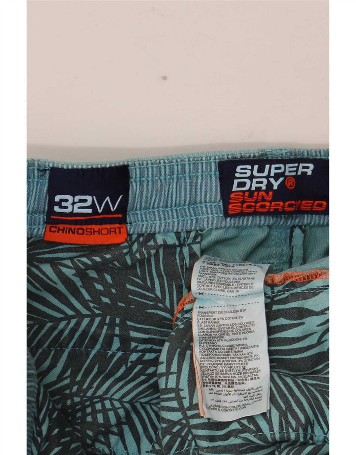 Superdry Chino Shorts til mænd Medium W32 Blå Bomuld