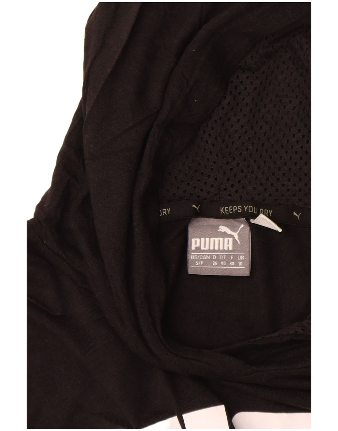 PUMA Oversized grafisk top med hætte, langærmet UK 10 Small Black