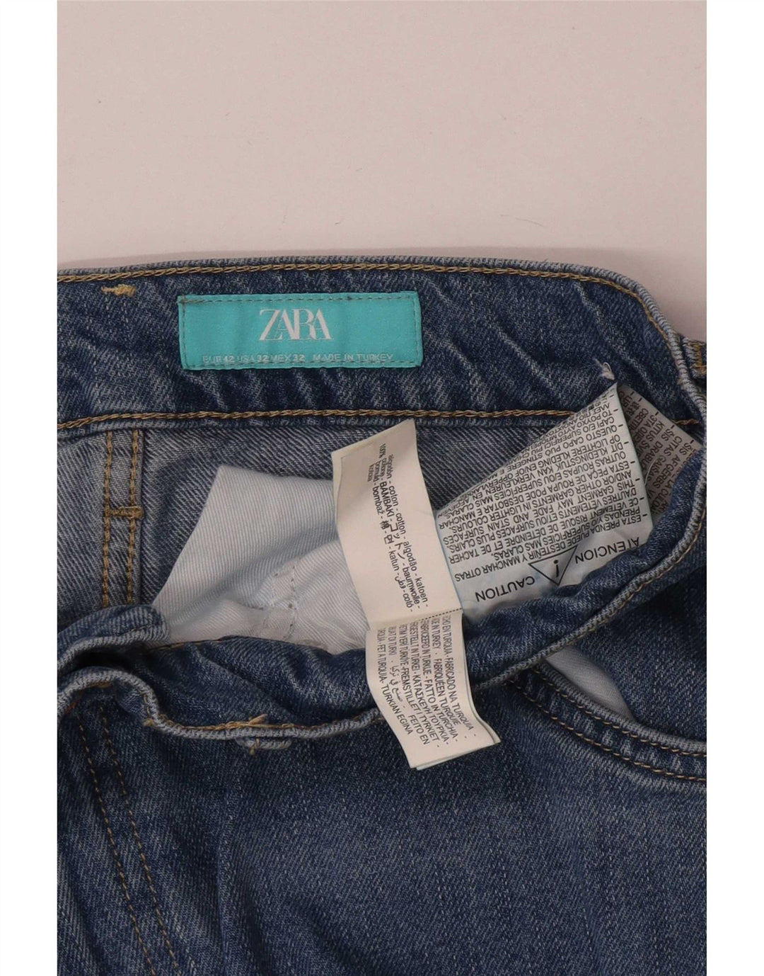Zara Dame Løse Jeans EU 42 Large W32 L28 Blå Bomuld