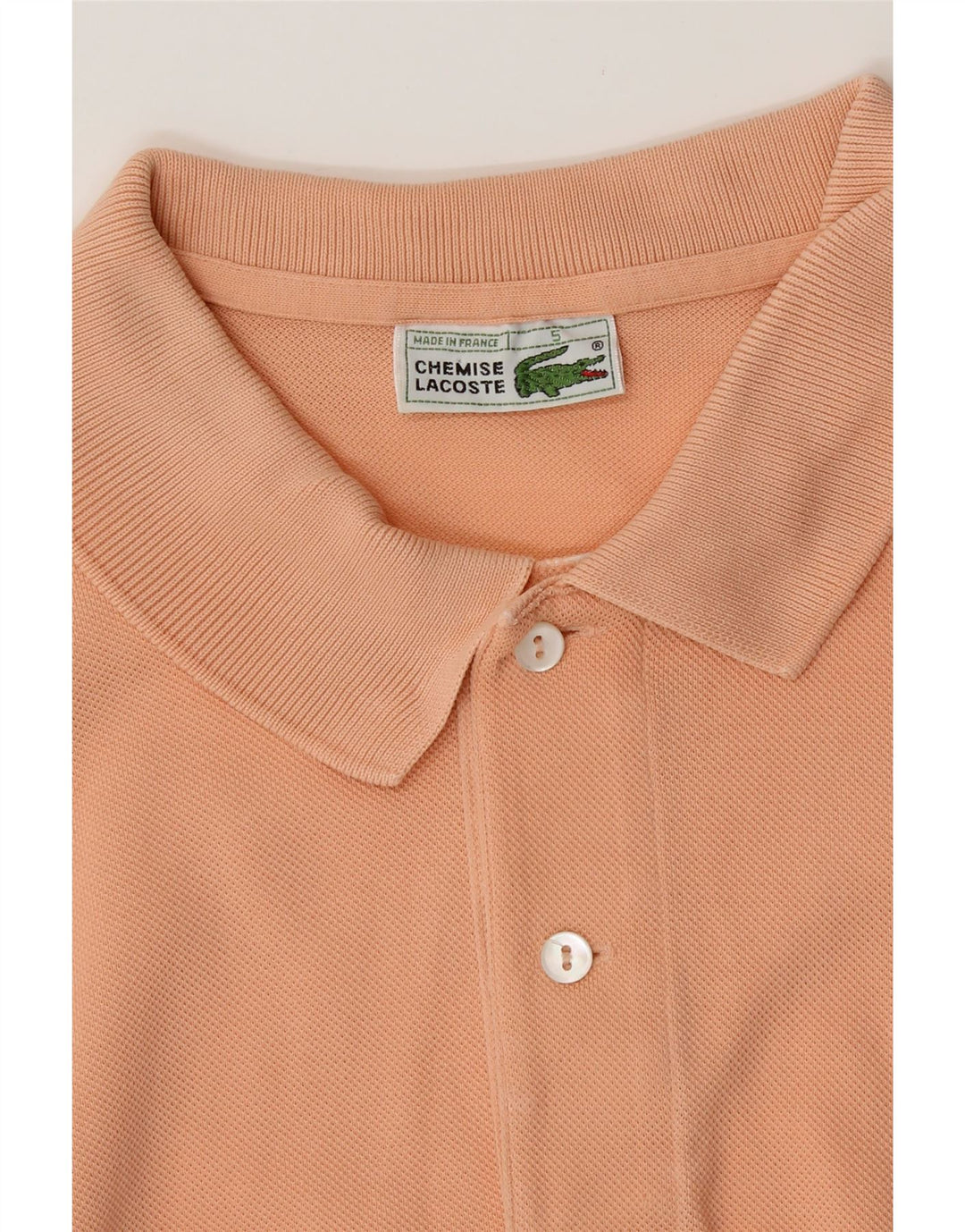 LACOSTE Poloshirt til mænd størrelse 5 Large Orange Bomuld