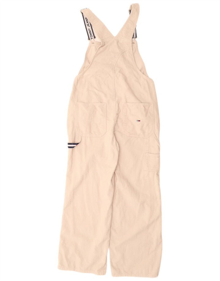 TOMMY HILFIGER Dame Capri Dungarees Bukser Small W30 L20 Off White
