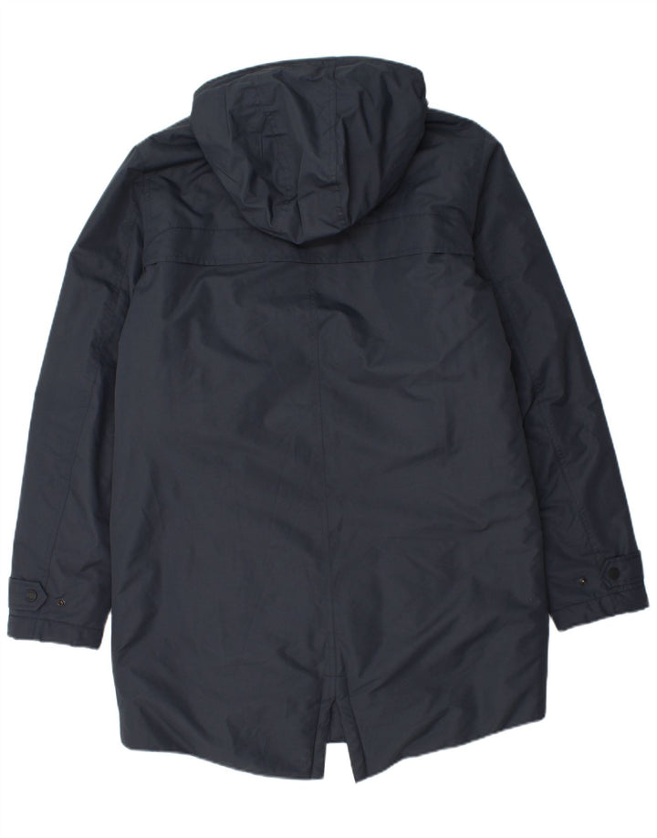 Refrigue Herre Hooded Parka Jacket UK 38 Medium Navy Blue Polyester