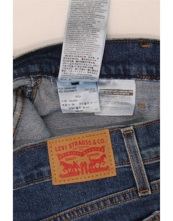 Levi's denimnederdel til kvinder W24 XS blå bomuld