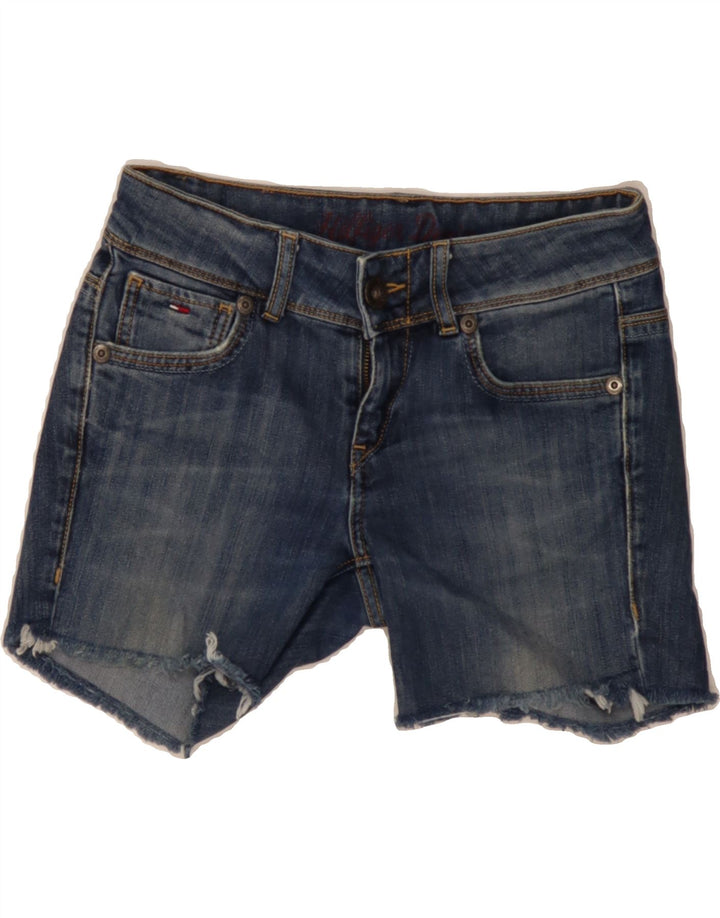 TOMMY HILFIGER Womens Ruby Denim Shorts W27 Small Blue Cotton Vintage Tommy Hilfiger and Second-Hand Tommy Hilfiger from Messina Hembry 