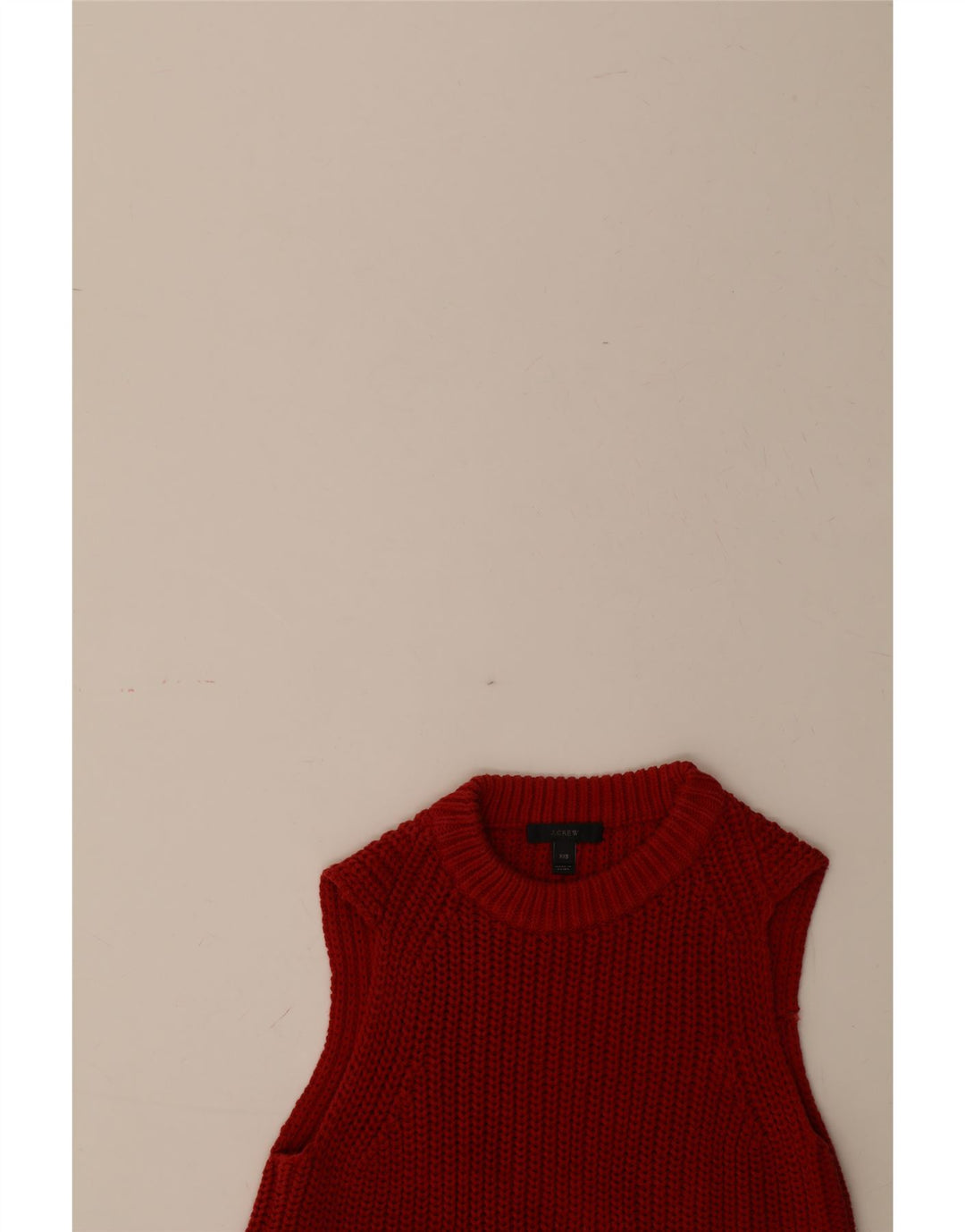 J. CREW Womens Oversized Vest Tank Top UK 2 2XS Red Vintage J. Crew and Second-Hand J. Crew from Messina Hembry 