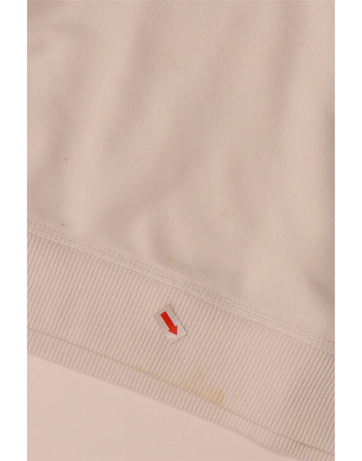 ADIDAS Herre Climalite Sweatshirt Jumper Large White Colourblock Polyester