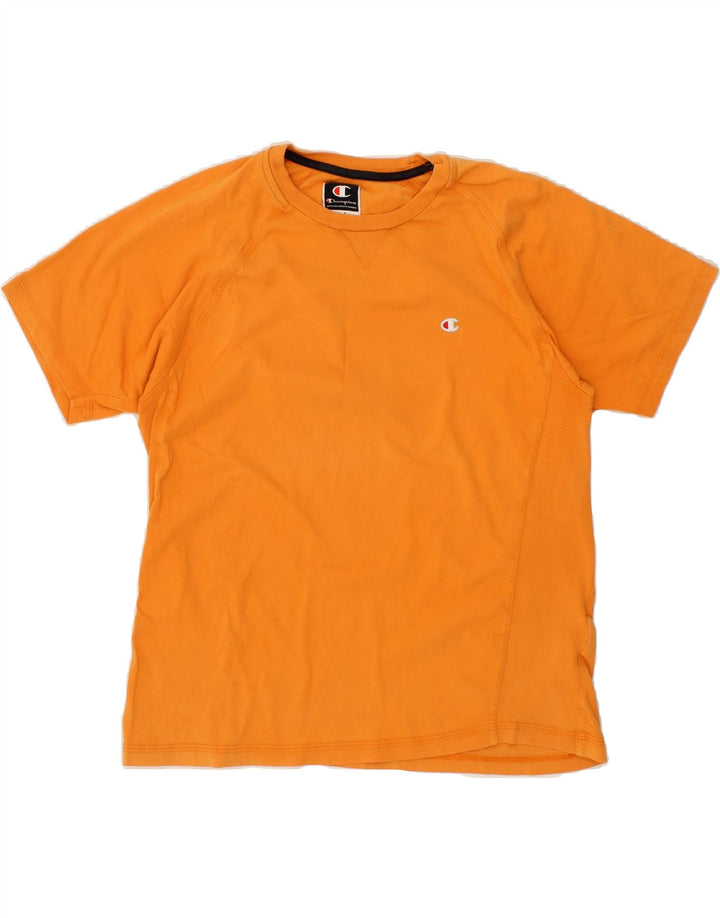CHAMPION Womens T-Shirt Top UK 16 Large Orange Vintage Champion and Second-Hand Champion from Messina Hembry 