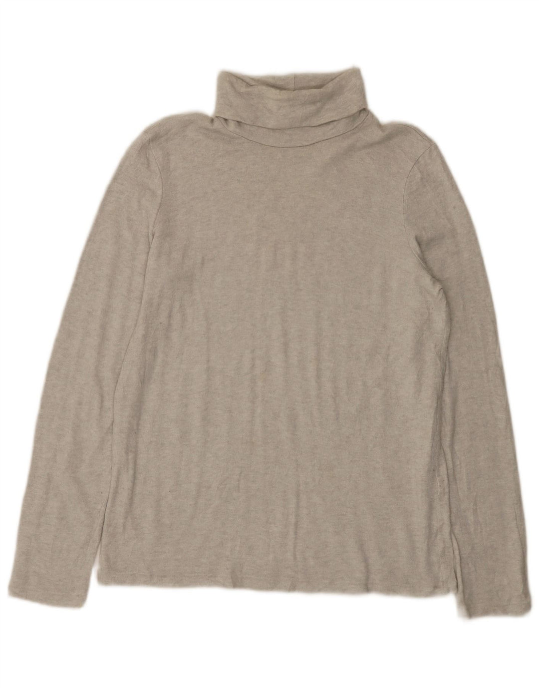 Zara Dame Top Langærmet UK 14 Stor Grå Flecked Viscose