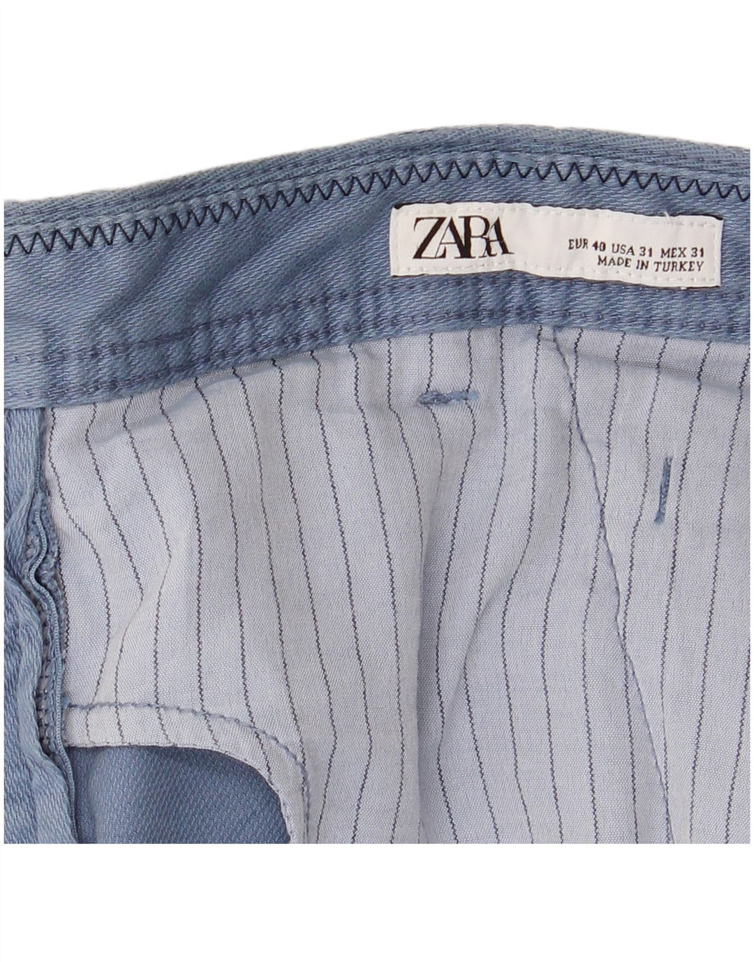 Zara Herre Lige Chinobukser EU 40 Medium W31 L30 Blå
