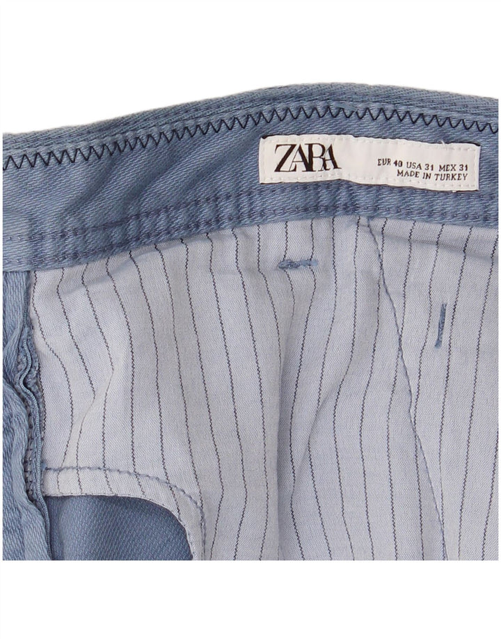 Zara Herre Lige Chinobukser EU 40 Medium W31 L30 Blå