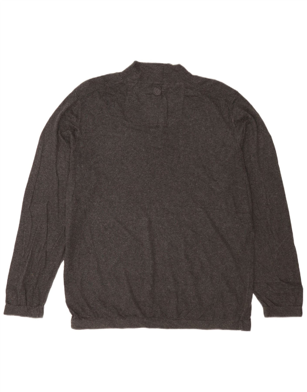 Fat Face Herre Button Neck Jumper Sweater XL Grå Bomuld