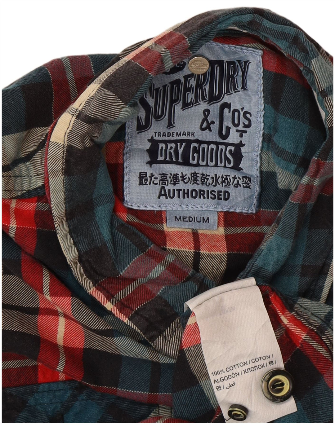 Superdry Flanelskjorte til mænd Medium flerfarvet ternet bomuld
