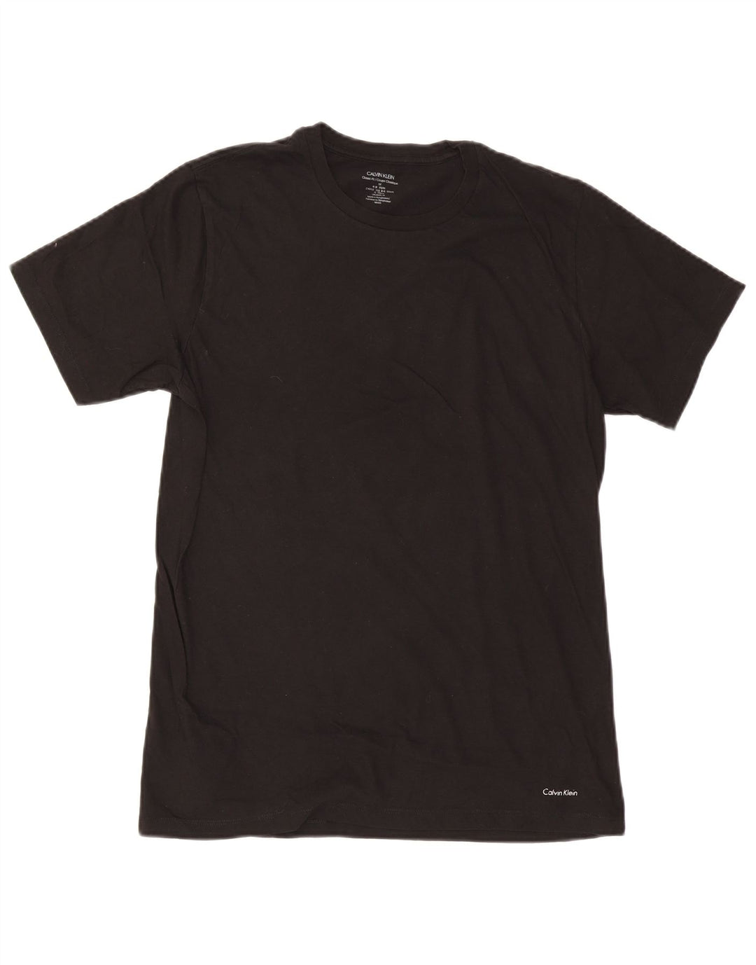 Calvin Klein Herre T-Shirt Top Medium Sort Bomuld