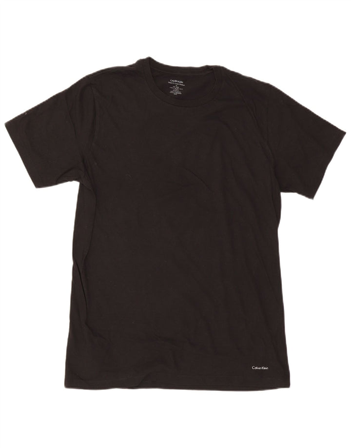 Calvin Klein Herre T-Shirt Top Medium Sort Bomuld