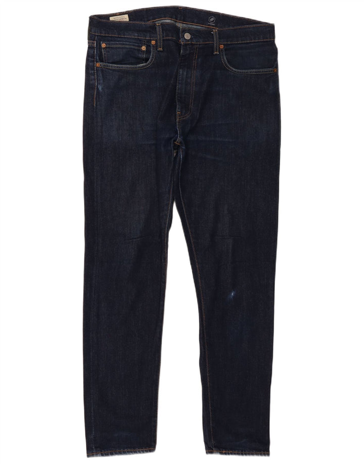Levi's Herre 512 Slim Fit Tapered Jeans W36 L32 Marineblå Bomuld