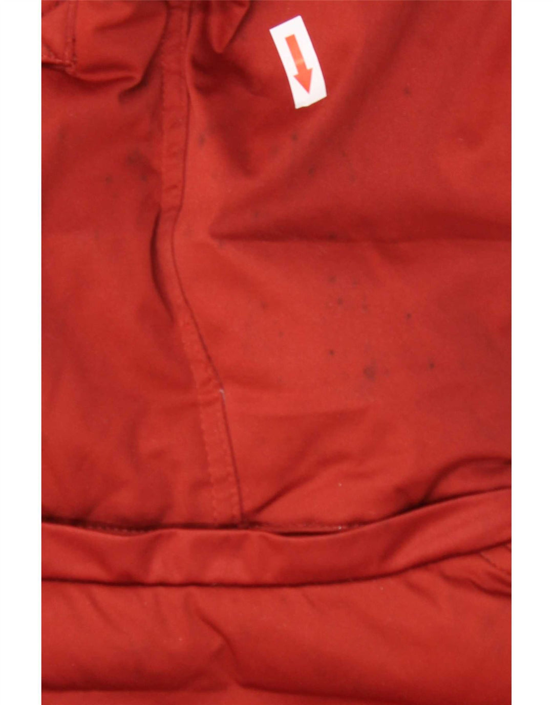 Zara Herre Hooded Crop Polstret Jakke UK 40 Medium Rød Polyester