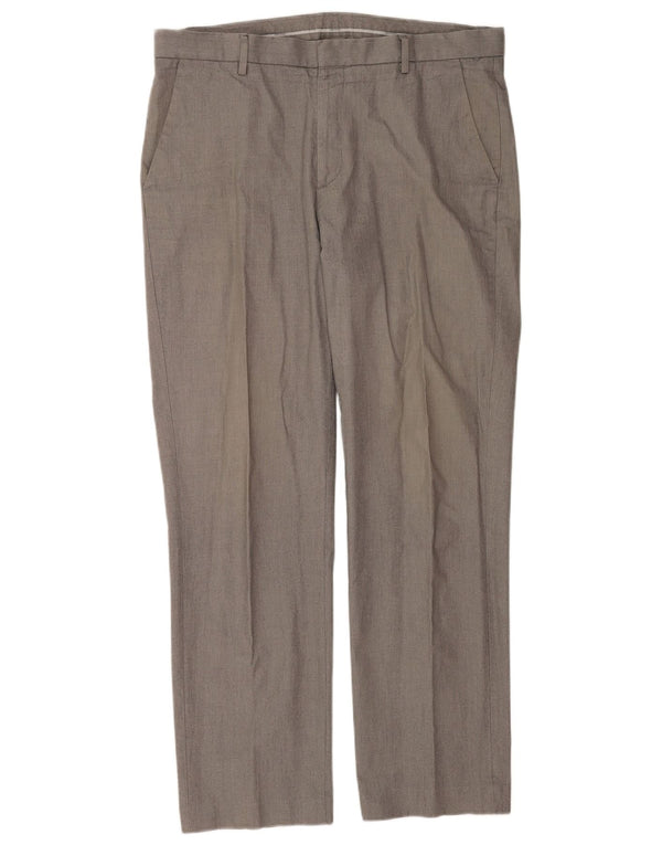 Calvin Klein Herre Slim Fit Chino Bukser W36 L32 Grå Bomuld