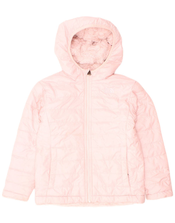 The North Face Piger Hætte Vendbar Polstret Jakke 5-6 År Pink