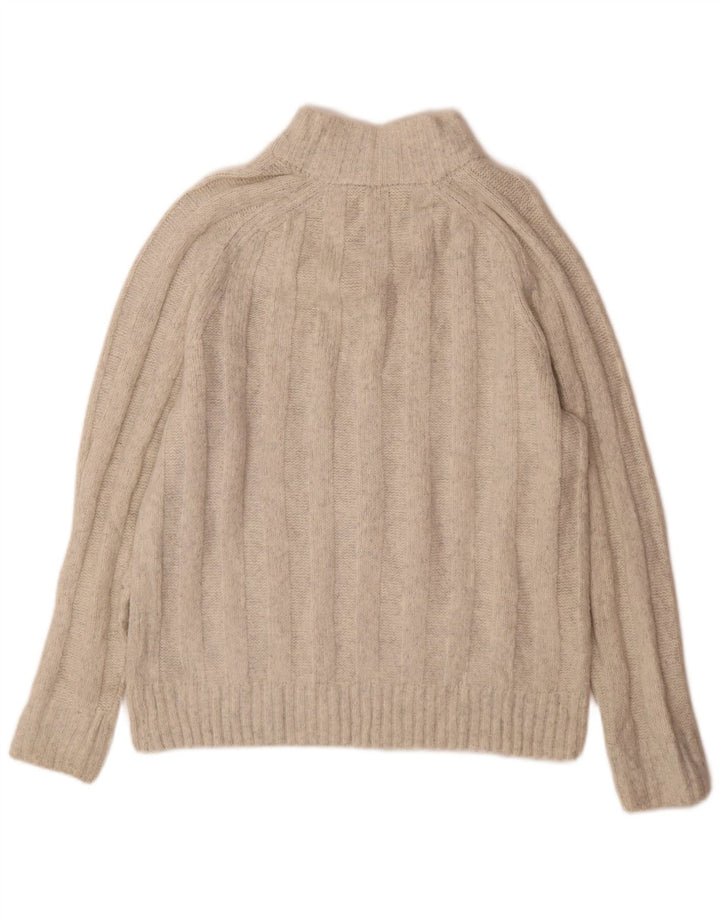Marks & Spencer Herre sweater med lynlåshals Medium Off White Akryl