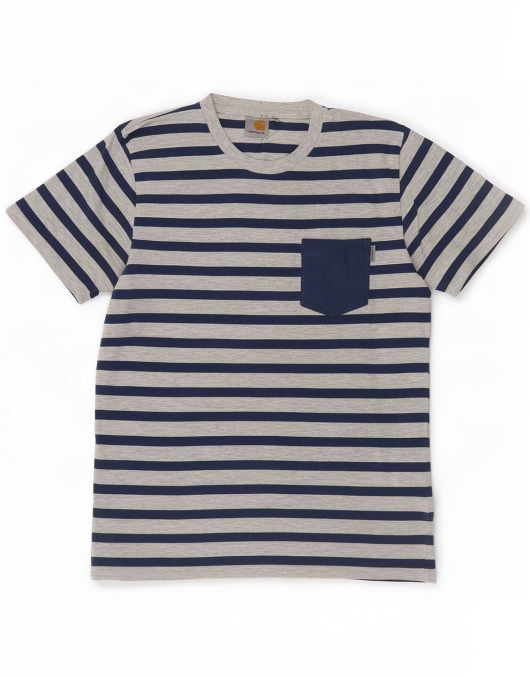 Carhartt Herre T-shirt Top mellemgrå stribet bomuld