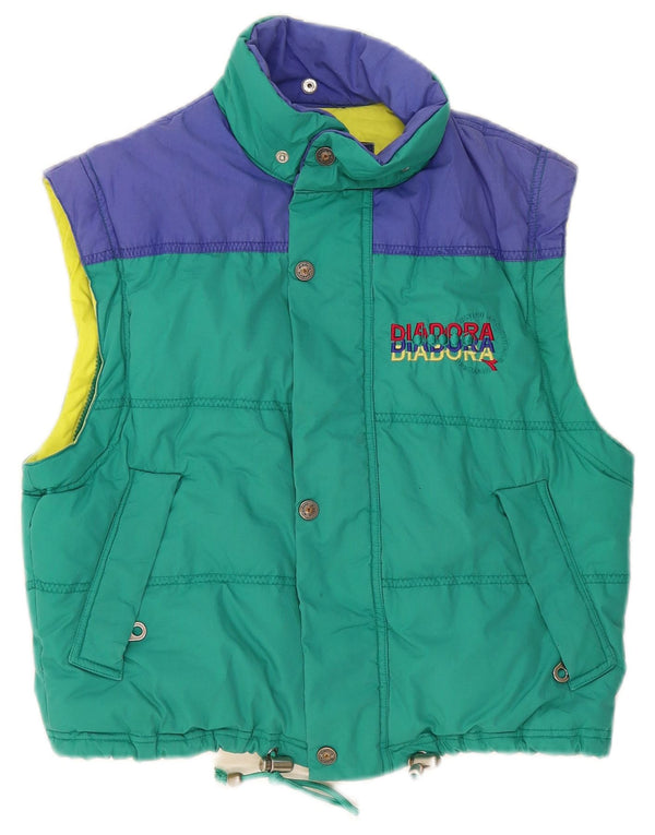Diadora Boys Polstret Gilet 11-12 år Medium Green Colourblock Polyester