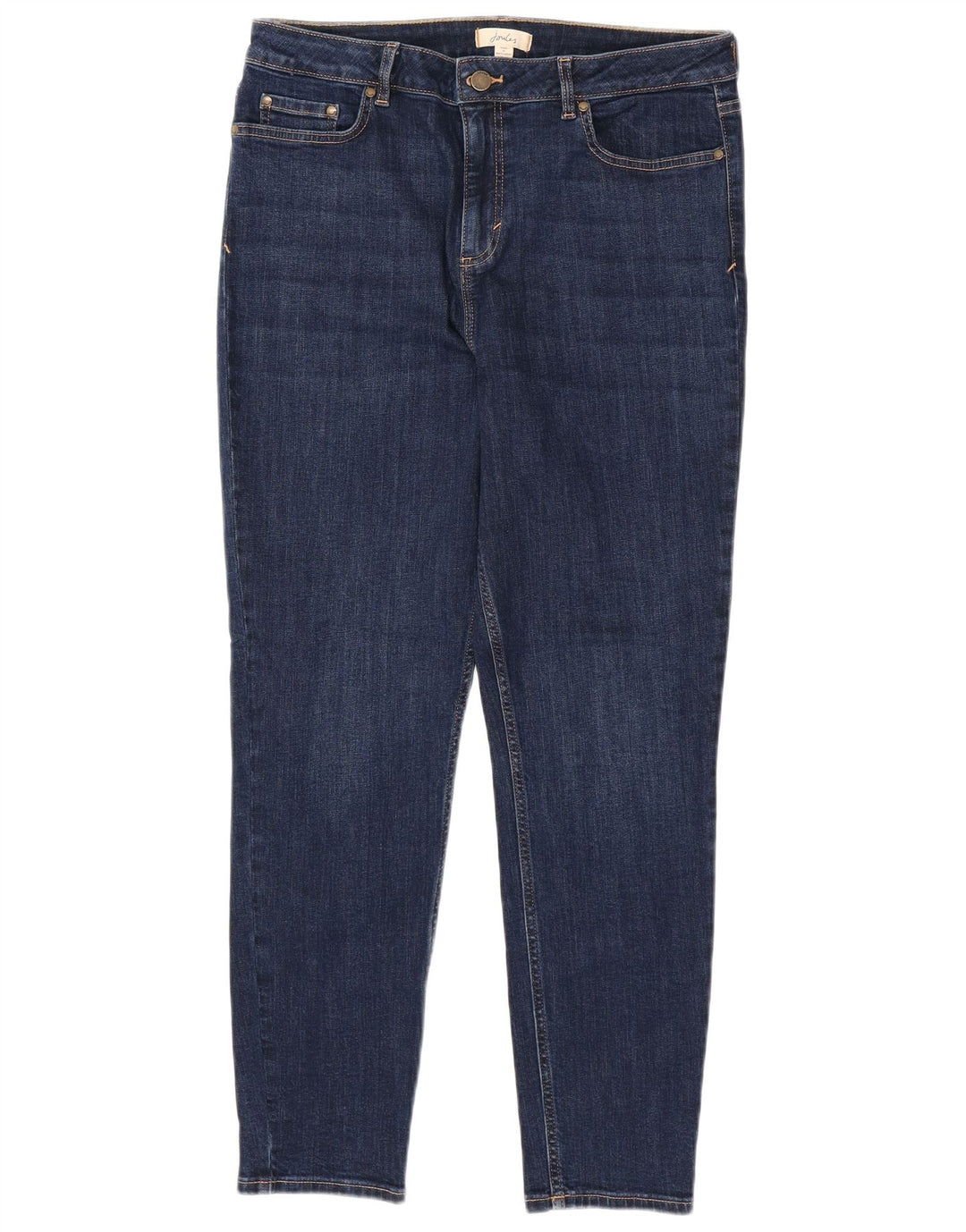 JOULES Dame Skinny Jeans UK 14 Large W32 L28 Marineblå Bomuld