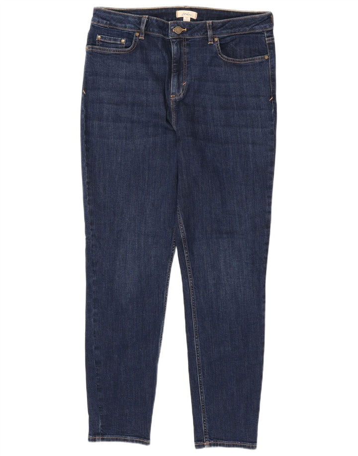 JOULES Dame Skinny Jeans UK 14 Large W32 L28 Marineblå Bomuld
