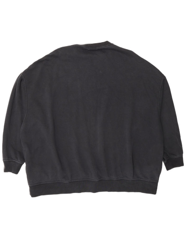 Nike Dame Oversized Sweatshirt Jumper UK 18 XL Sort Bomuld