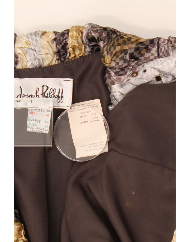 JOSEPH RIBKOFF Womens Blazer Jacket UK 16 Large Multicoloured Striped Vintage Joseph Ribkoff and Second-Hand Joseph Ribkoff from Messina Hembry 