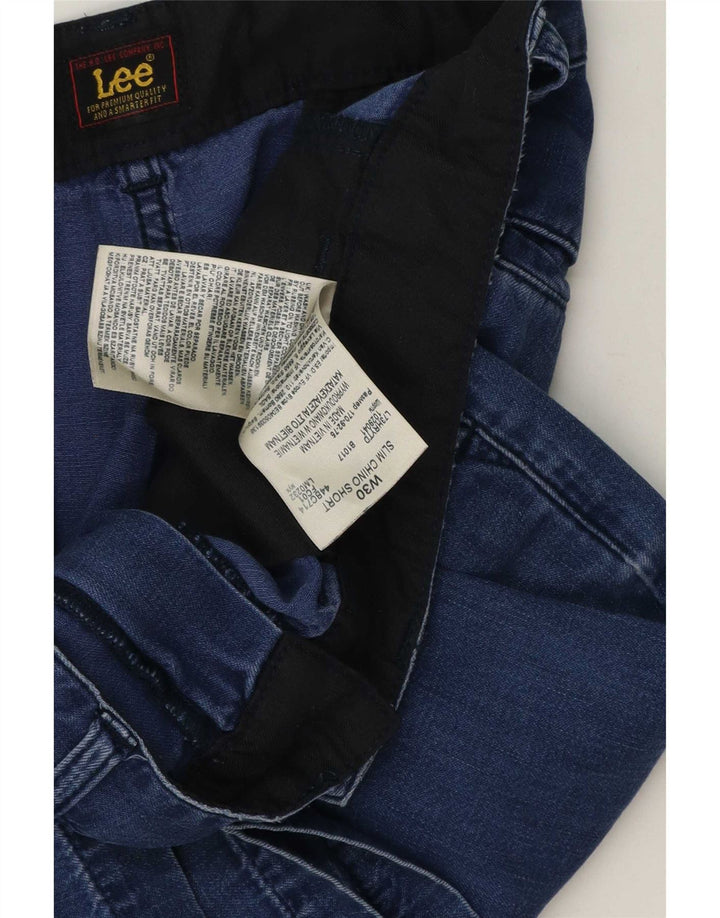 Lee Slim Chino Shorts til mænd W30 Medium Blue Bomuld
