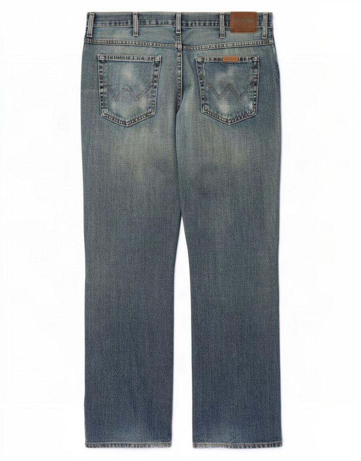 Wrangler Herre Bootcut Jeans W38 L34 Blå Bomuld